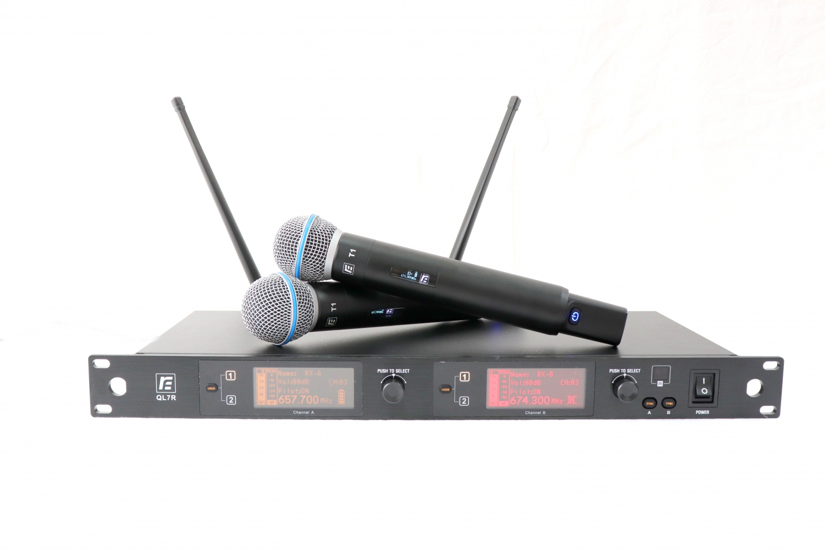 RFIntell QL7R/T1-B 720,500-754,000 МГц 2-канальная радиосистема с 2-мя ручными микрофонами в Мончегорске