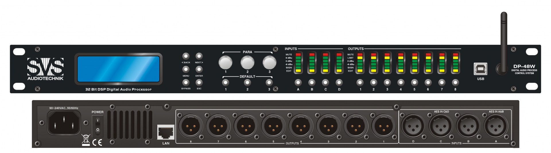 SVS Audiotechnik DP-48W Цифровой процессор: 4 входа 8 выходов в Мончегорске